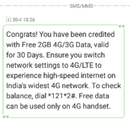Missed Call Get 2GB Airtel Internet